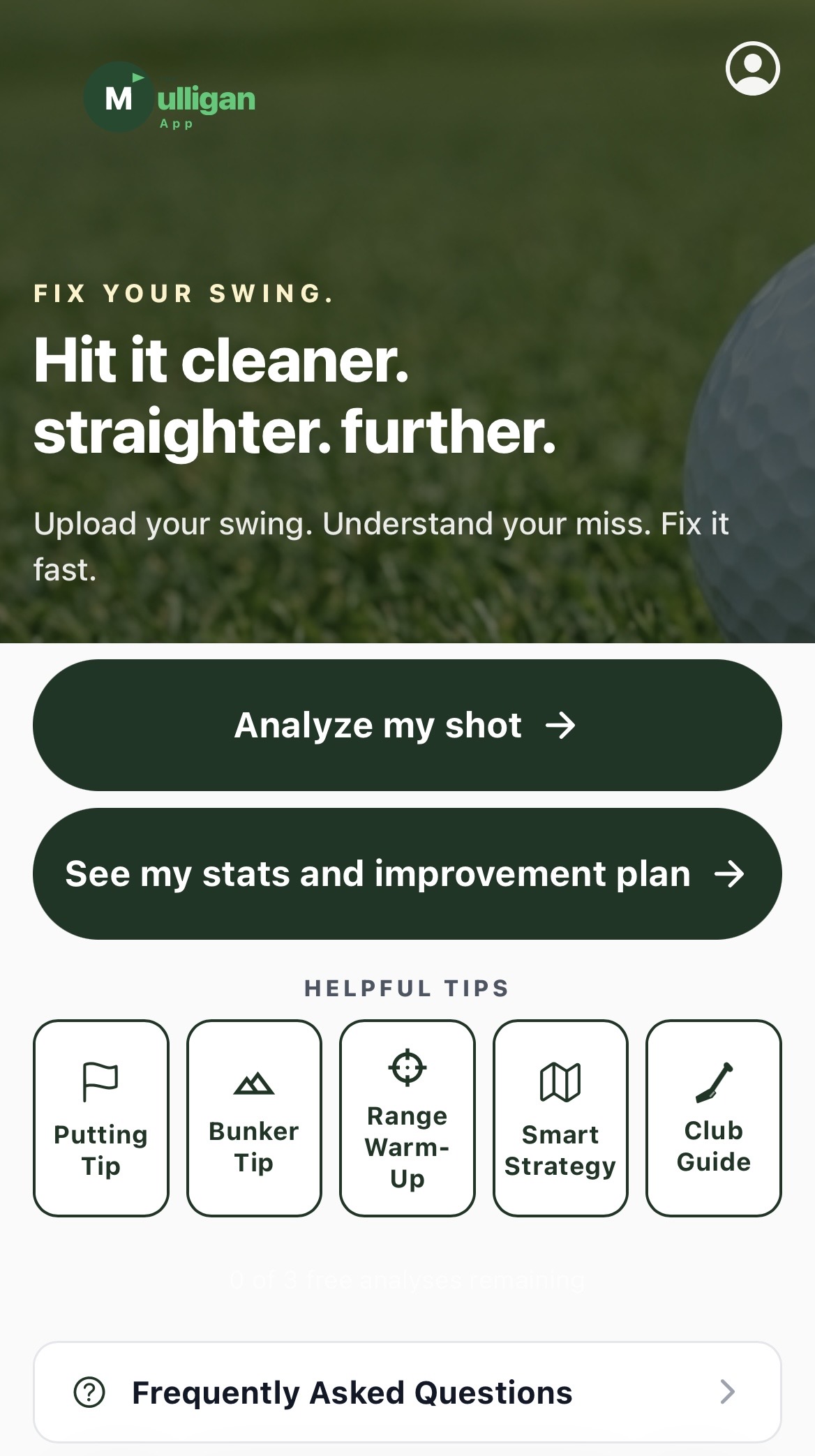TheMulliganApp home screen